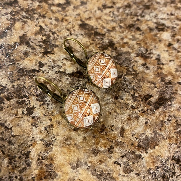 Glass dangle earrings handmade - Picture 4 of 5